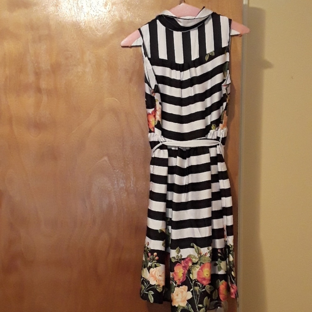 Unique striped floral dress